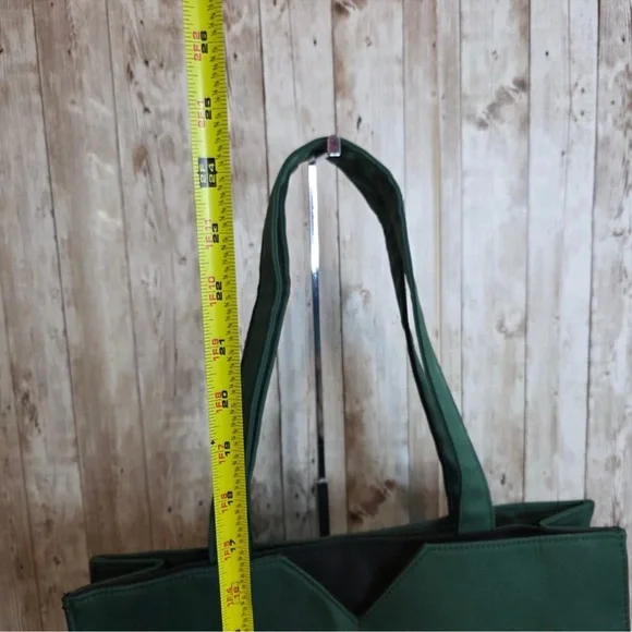 PRADA Beauty Forest Green Tote Bag with Strap & Dust Bag NEW!! - Picture 15 of 16